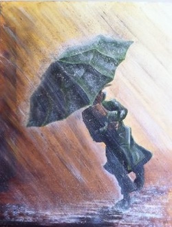 Man in Rain