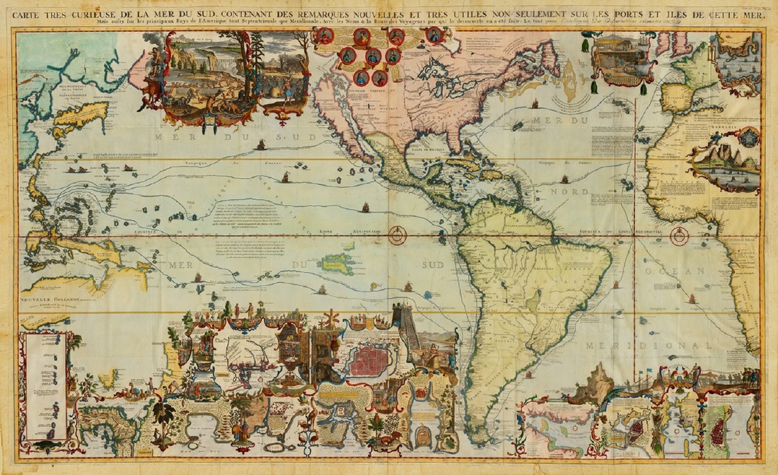 The World, 1719, Americas, Pacific, Chatelain